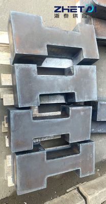 Placas de aço carbono personalizadas por corte a chama CNC utilizadas em máquinas pesadas